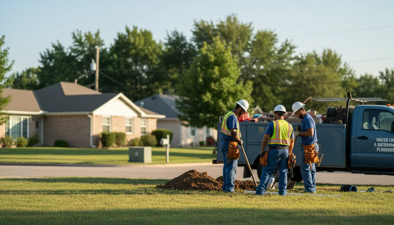Residential water line and bathroom plumbing service in Boons Camp, KY